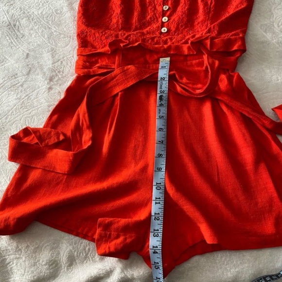 Francesca’s Paperbag Waist Eyelet Lace Romper - Picture 7 of 12